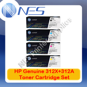 HP Genuine #312X-BK+#312A C/M/Y (Set of 4) Toner Cartridge for Color LaserJet Pro MFP M476dn/M476dw/M476nw